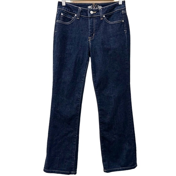 Miraclebody Dark Wash Denim Mid Rise Bootcut Jeans‎ Size 4 - Picture 1 of 6